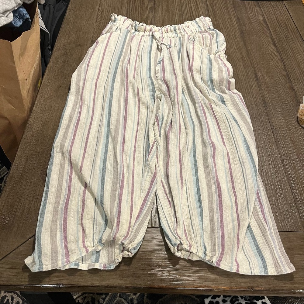 Free People Lust Over Yarn Dyed Pants in Sundrenched Stripes Size XL - Picture 6 of 8